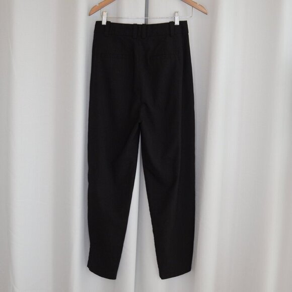Frank & Oak Amelia Balloon Fit Pants Black Sz 6 - Picture 3 of 6